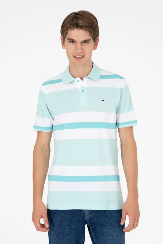 Футболка-поло из хлопка в полоску - G081SZ0110RALTU Футболка муж. (VR083, XL)