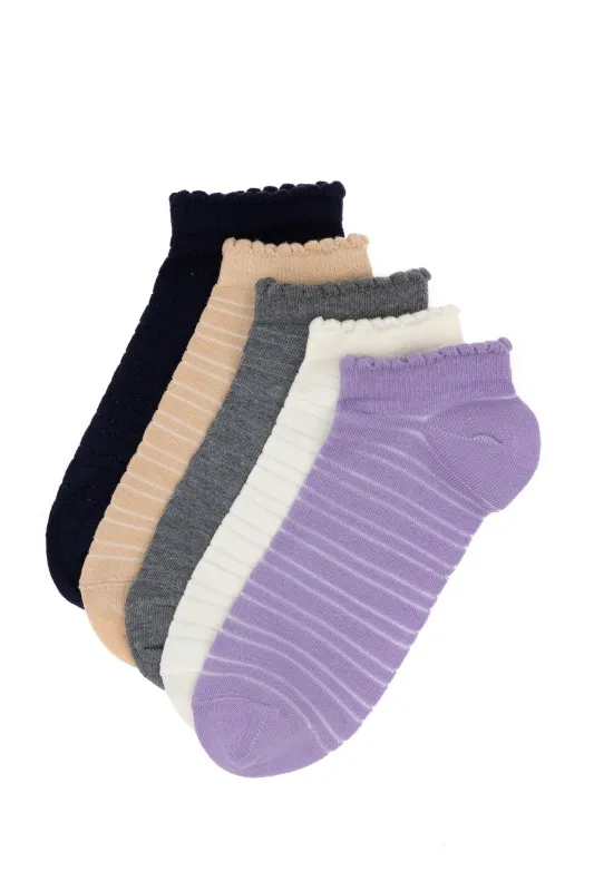 Носки хлопковые, 5 пар - A082SZ013P02OLIVIA_IY25 Носки жен. (VR034)
