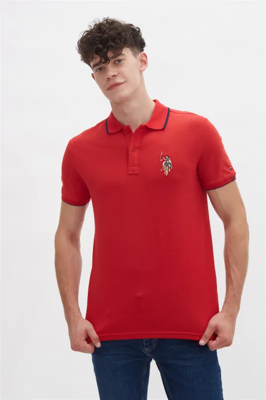 Футболка-поло из хлопка с контрастной окантовкой - G081SZ0110SD01IY021 Футболка муж. (VR171, S)