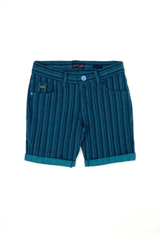 Джинсовые шорты в полоску для мальчиков - G083SZ0DB0CARYKIDS Бермуда муж. детс. (DN0022, 6_7)