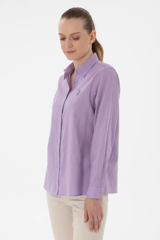 Рубашка из хлопка с добавлением льна прямая - G082SZ0040ELMY025Y Сорочка жен. (VR034, 42)