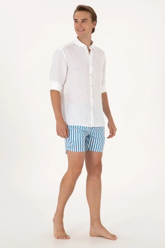 Шорты плавательные в полоску - G081SZ0660ADAN Шорты спорт. муж. (VR077, XL)