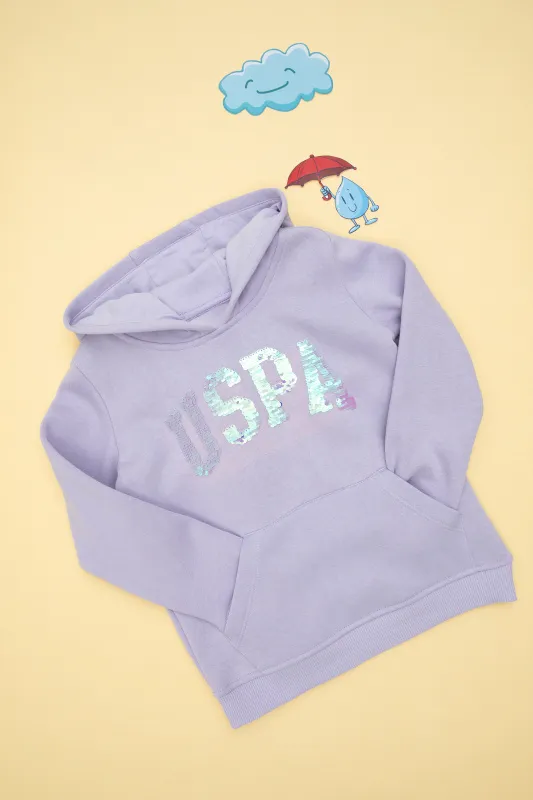 Худи с надписью из пайеток для девочек - G084SZ0820GIZMOKIDS_SK024 Толстовка жен. детс. (VR034, 3_4)