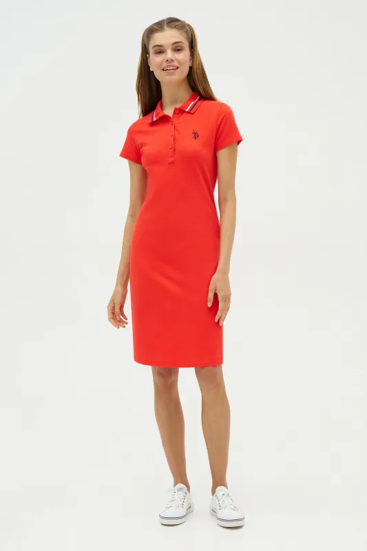 Платье-поло мини из хлопка - G082SZ0750R_MURDA Платье жен. (VR030, XS)