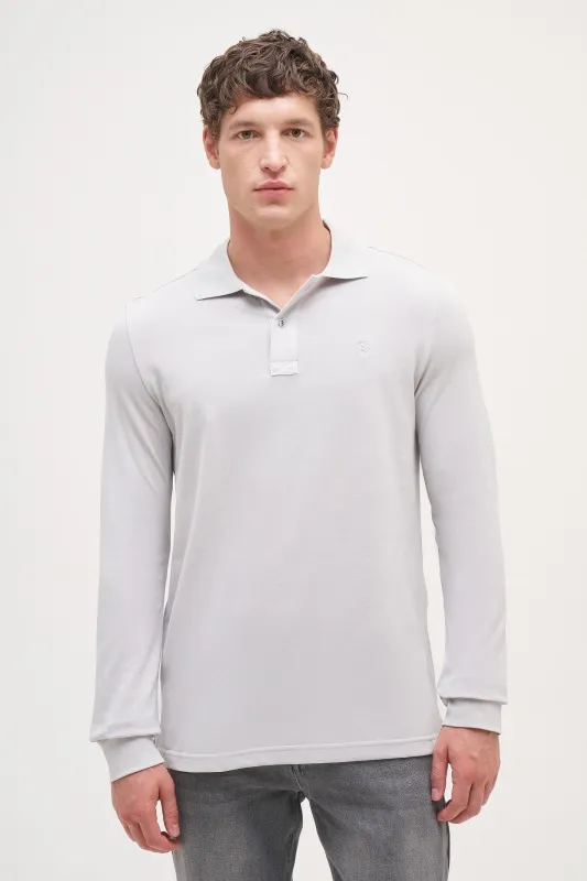 Поло с длинным рукавом из хлопка - G081SZ0820ART_TP01 Толстовка муж. (VR001, XS)