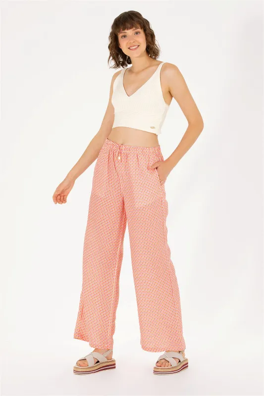 Брюки на кулиске широкие - G082SZ0780LEONA Брюки жен. (VR023, 42)