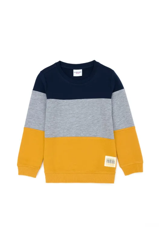 Свитшот с контрастными блоками для мальчиков - G083SZ0820JOHNSON-E Толстовка муж. детс. (VR072, 4_5)