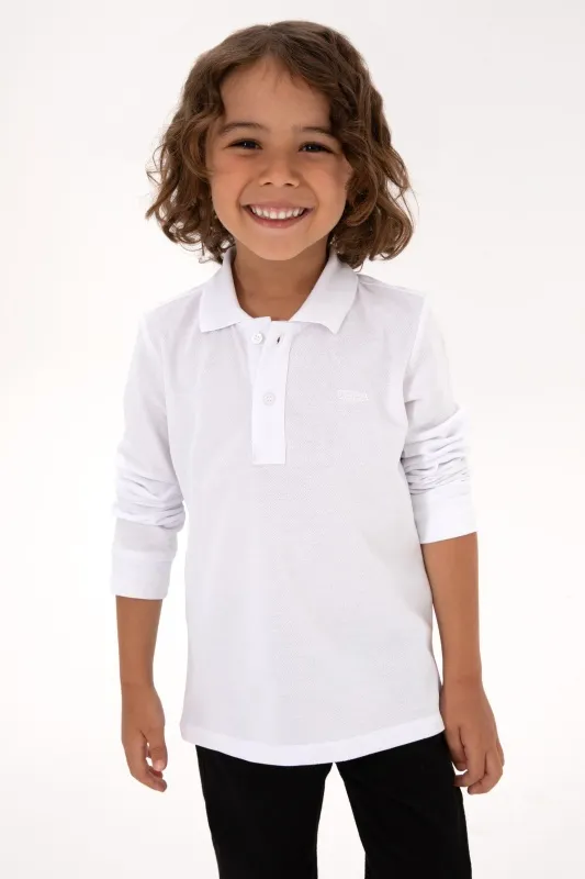 Поло с длинным рукавом из хлопка для мальчиков - G083SZ0820E_GTPKIDS25K Толстовка муж. детс. (VR013, 5_6)