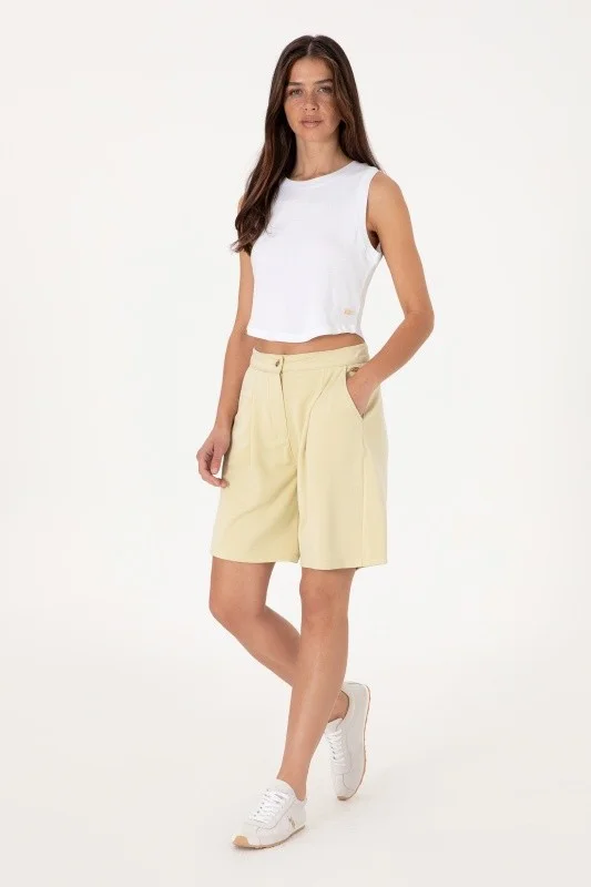 Бермуды с модалом и защипами - G082SZ0OS0SENTINA Брюки спорт. жен. (VR183, 2XS)