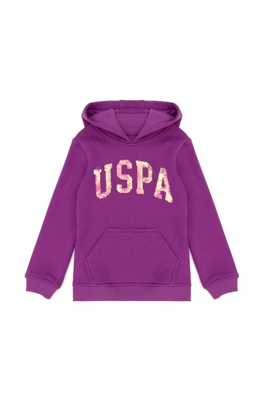 Худи с надписью из пайеток для девочек - G084SZ0820GIZMOKIDS-SK023 Толстовка жен. детс. (VR203, 4_5)