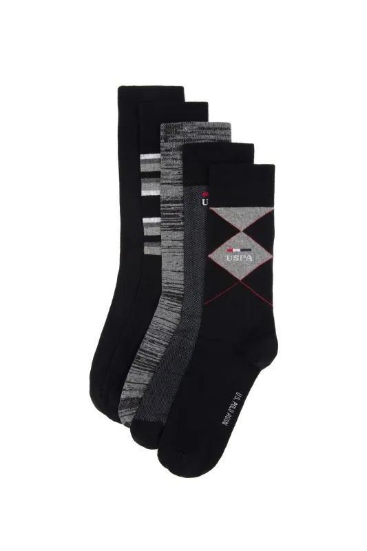 Носки высокие с хлопком, 5 пар - A081SZ013P01GEUS_SK25 Носки муж. (VR006)