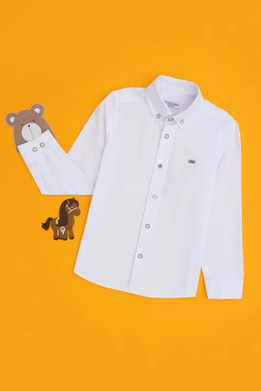 Рубашка из хлопка прямая для мальчиков - G083SZ0040CEDCOLORKIDS25Y_P Сорочка муж. детс. (VR013, 3_4)