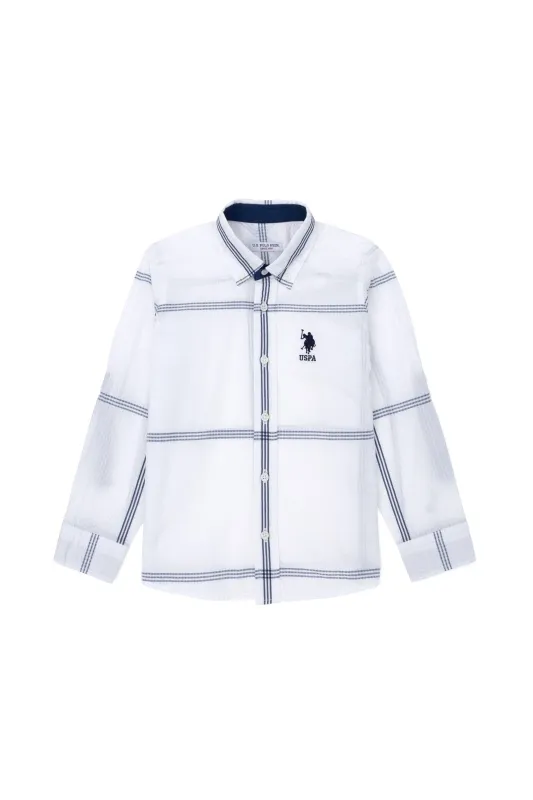 Рубашка из жатой ткани прямая для мальчиков - G083SZ0040MILASOKIDS Сорочка муж. детс. (VR013, 10_11)