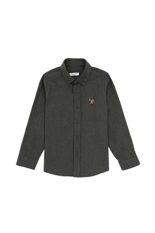 Рубашка из хлопка прямая для мальчиков - G083SZ0040AKISKIDS024K Сорочка муж. детс. (VR079, 13_14)