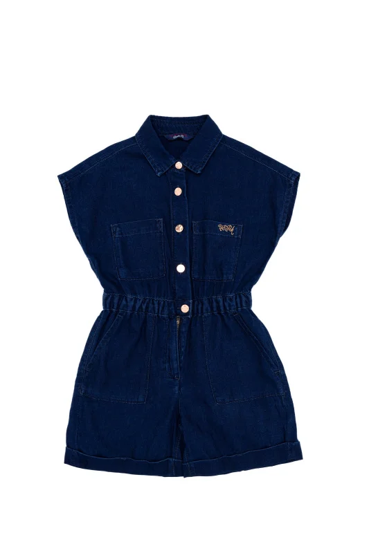 Комбинезон джинсовый для девочек - G084SZ0DE0SANSAKIDS Платье жен. детс. (DN0023, 10_11)