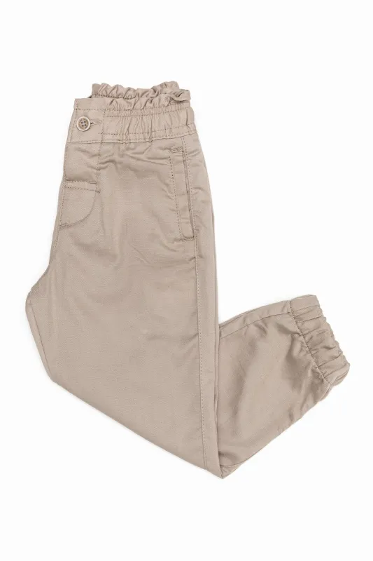 Джоггеры с добавлением льна для девочек - G084SZ0780SUNYKIDS Брюки жен. детс. (VR027, 4_5)