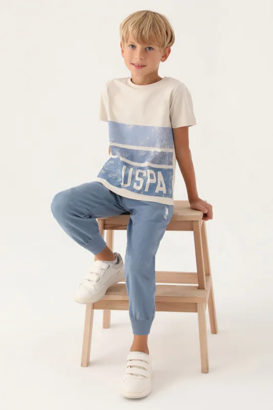 Футболка и спортивные брюки для мальчиков - G083SZ0HF0US1722 Костюм дом. муж. детс. (VR011, 7_8)