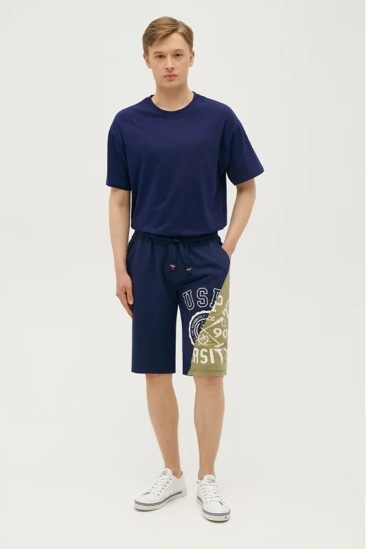 Шорты спортивные из хлопка с принтом - G081SZ0OS0BALFOUR Брюки спорт. муж. (VR033, XS)