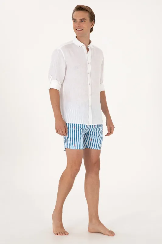 Шорты плавательные в полоску - G081SZ0660ADAN Шорты спорт. муж. (VR077, XL)
