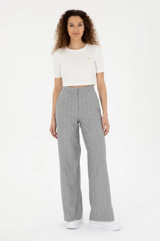 Брюки с добавлением льна широкие - G082SZ0780SIWAN-P Брюки жен. (VR036, 32)