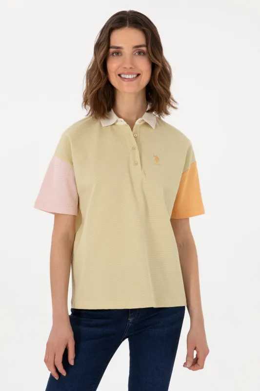 Футболка-поло из хлопка в стиле колор-блок - G082SZ0110SARTE Футболка жен. (VR183, XS)