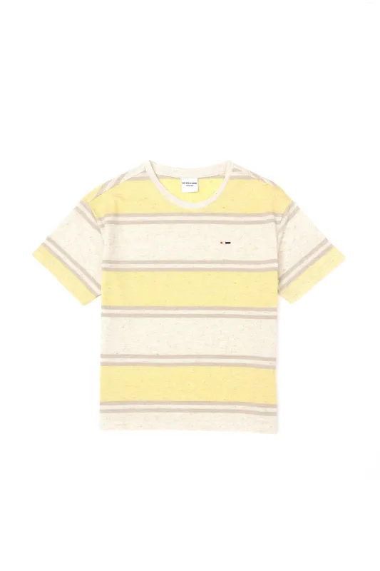 Футболка в полоску для мальчиков - G083SZ0110AFKAKIDS Футболка муж. детс. (VR043, 9_10)