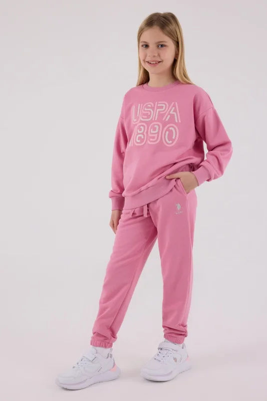 Свитшот и спортивные брюки для девочек - G084SZ0HF0US2311 Костюм дом. жен. детс. (VR037, 4_5)