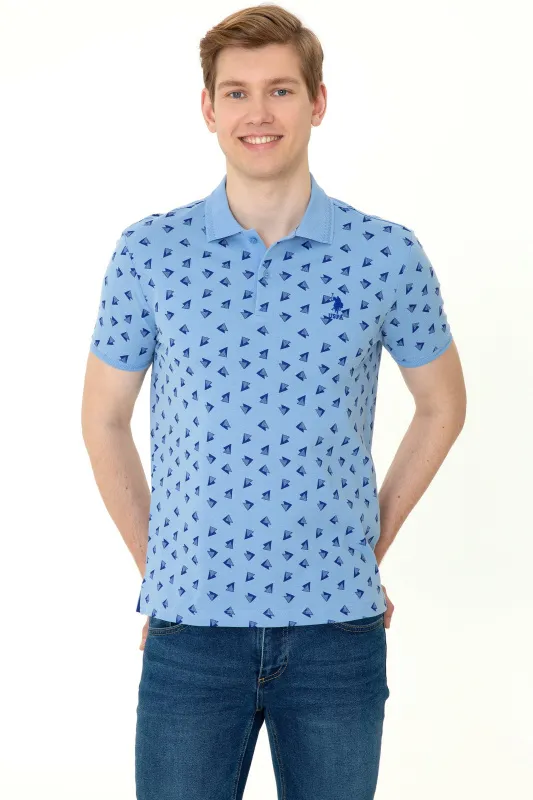 Футболка-поло из хлопка с принтом - G081SZ0110SALMON Футболка муж. (VR032, XS)