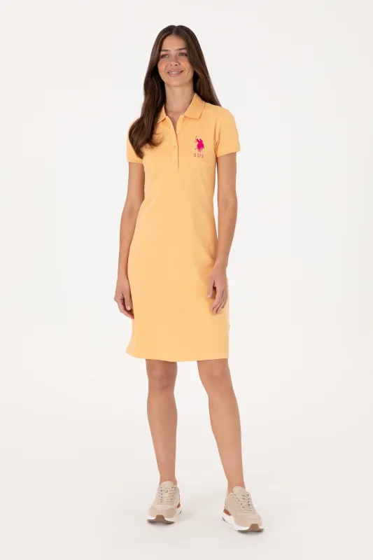 Платье-поло из хлопка с контрастным логотипом приталенное - G082SZ0750MTS0225_075 Платье жен. (VR202, L)