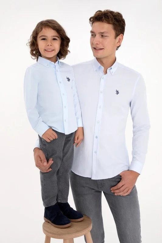 Рубашка из смесового хлопка приталенная - G081SZ0040E_METO25K Сорочка муж. (VR003, XS)