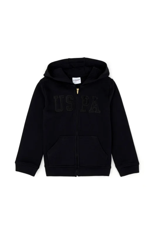 Толстовка из хлопка с нашивкой для девочек - G084SZ0820RW01-SK023 Толстовка жен. детс. (VR046, 6_7)