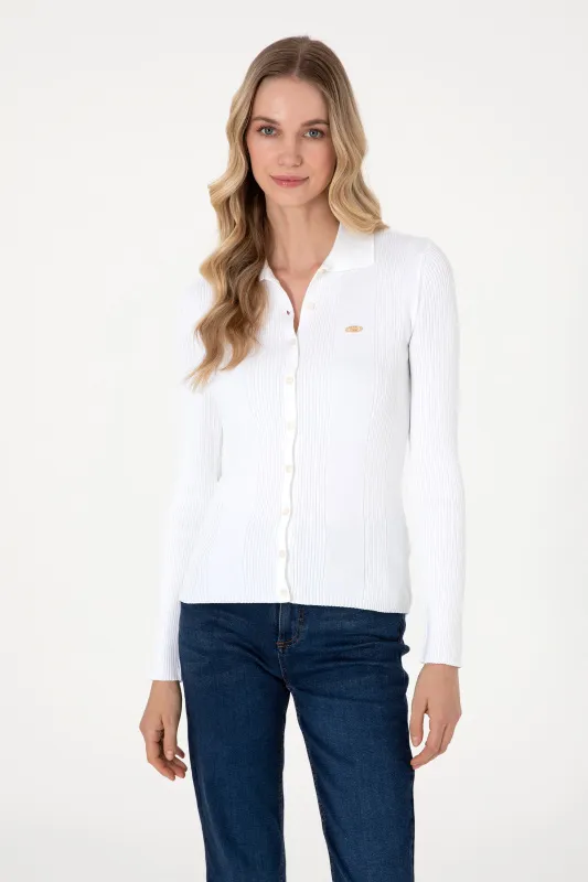 Кардиган на пуговицах с отложным воротником - G082SZ0TK0EX-CARPI Кофта жен. (VR019, 2XS)