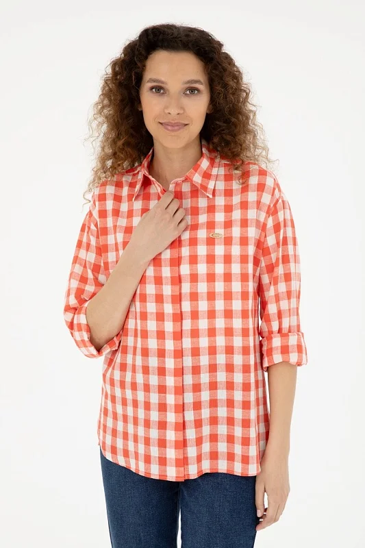 Рубашка из хлопка с добавлением льна прямая - G082SZ0040ALEXISTA Сорочка жен. (VR030, 40)