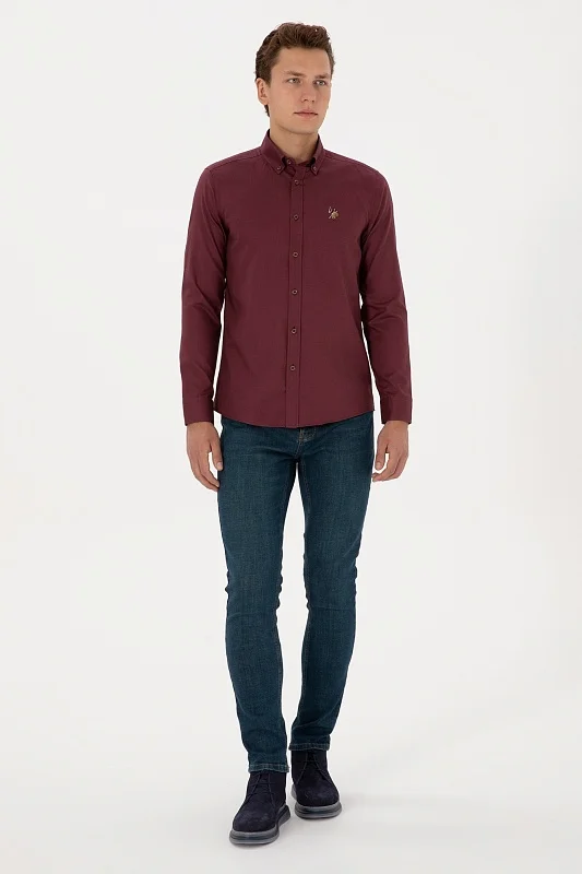 Рубашка из хлопка приталенная - G081SZ0040CEDCOLOR025K Сорочка муж. (VR177, S)