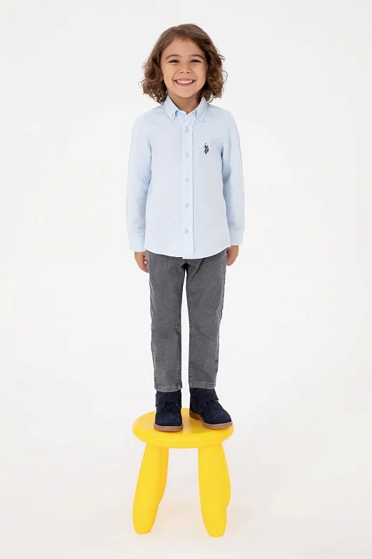 Рубашкаиз смесового хлопка для мальчиков - G083SZ0040E_METOKIDS25K Сорочка муж. детс. (VR003, 9_10)