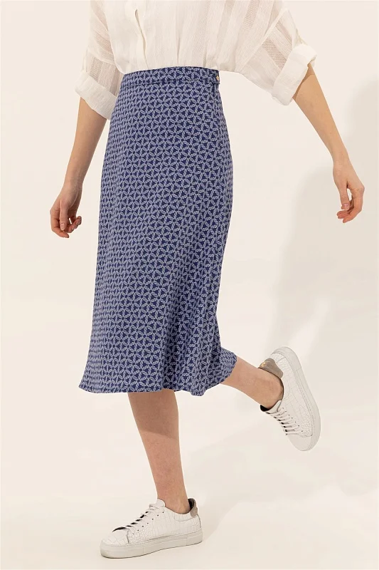 Юбка миди из вискозы с узором - G082SZ0980STARN Юбка жен. (VR212, 36)