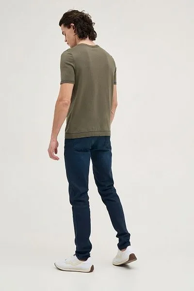 Футболка из хлопка с контрастной окантовкой - G081SZ0TK0FORLA-R Кофта муж. (VR027, S)