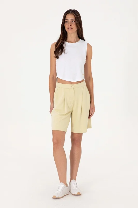 Бермуды с модалом и защипами - G082SZ0OS0SENTINA Брюки спорт. жен. (VR183, 2XS)