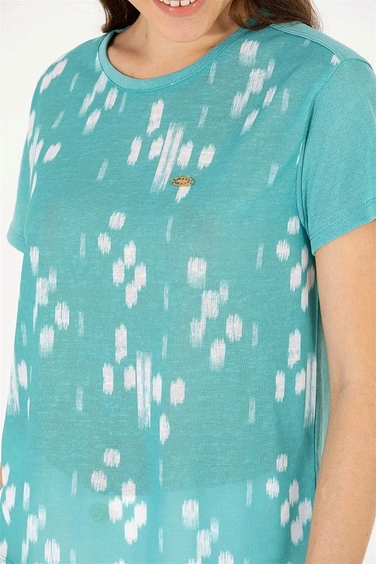 Футболка с абстрактным принтом - G082SZ0110MERY Футболка жен. (VR090, 2XS)