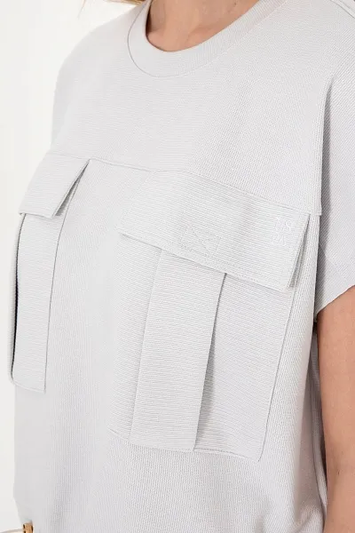 Футболка из смесового хлопка на кулиске - G082SZ0110SACHA Футболка жен. (VR001, 2XL)