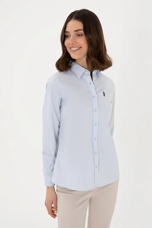 Рубашка из хлопка приталенная - G082SZ0040CRISTA025Y Сорочка жен. (VR003, 40)