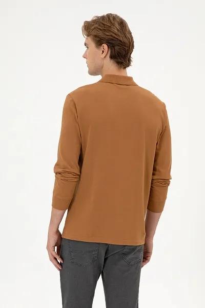 Поло с длинным рукавом из хлопка - G081SZ0820E_GTPSK025 Толстовка муж. (VR233, L)