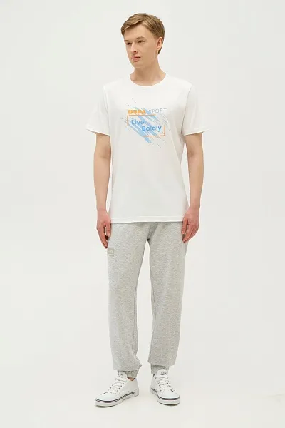 Футболка из хлопка с надписью - G081SZ0110PALI Футболка муж. (VR013, XL)