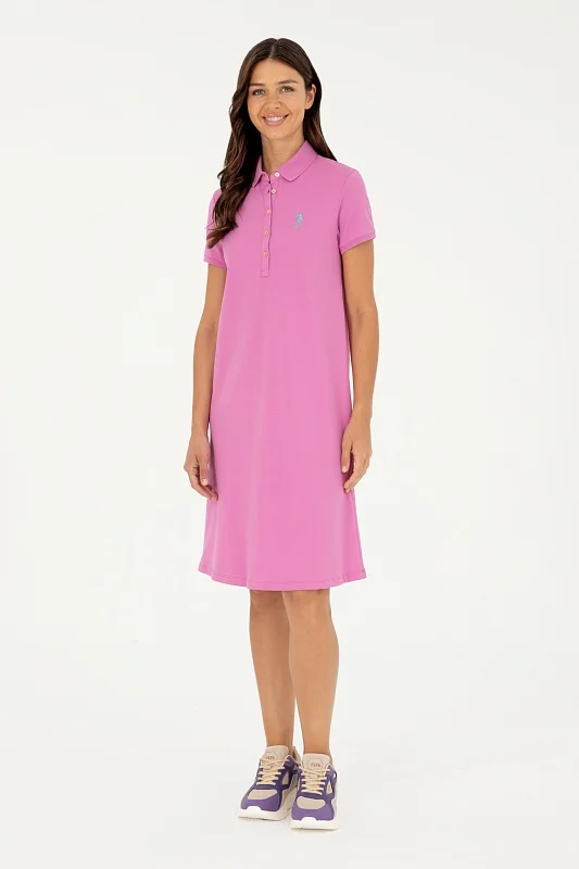 Платье-поло из хлопка свободное - G082GL0750GURLIN24 Платье жен. (VR037, XS)