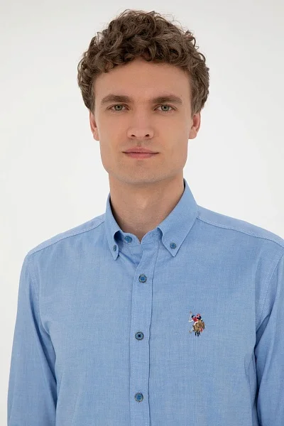 Рубашка из хлопка прямая - G081SZ0040CEDCOLORREG024Y Сорочка муж. (VR045, S)