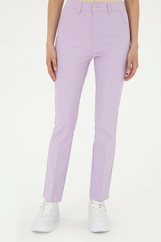 Брюки на высокой посадкой зауженные - G082SZ0780JETT Брюки жен. (VR034, 42)
