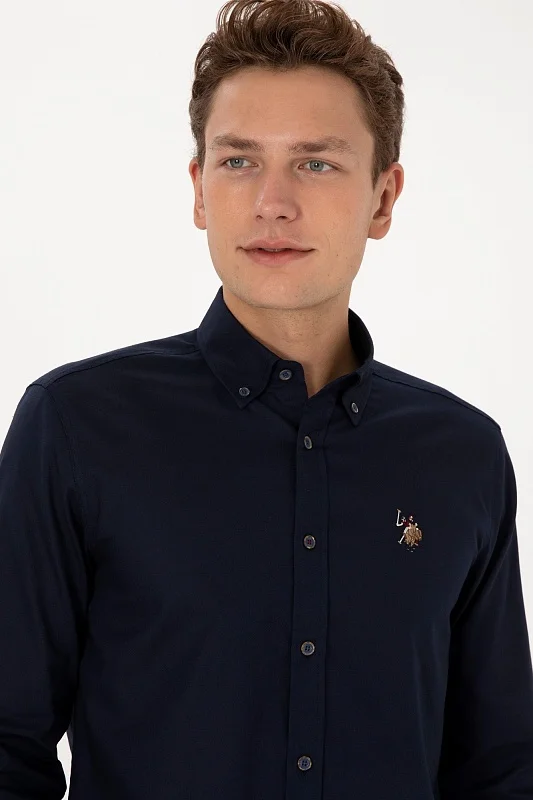 Рубашка из хлопка прямая - G081SZ0040CEDCOLORREG025K Сорочка муж. (VR033, XS)