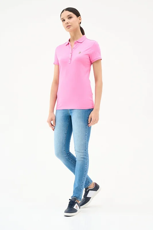 Футболка-поло из хлопка - G082SZ0110TP0123-CLR Футболка жен. (VR041, XS)
