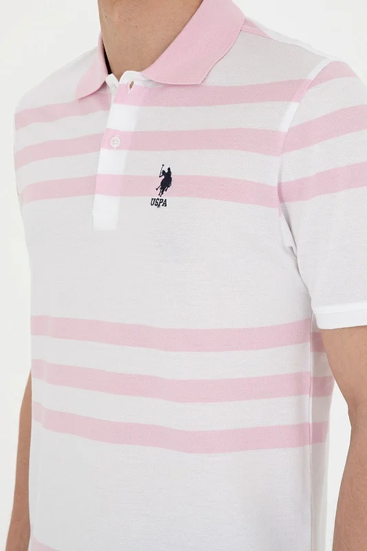 Футболка-поло из хлопка в полоску - G081GL0110GODE Футболка муж. (VR041, XL)