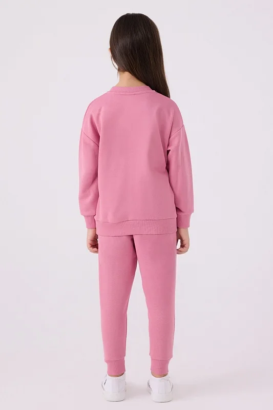 Свитшот и спортивные брюки для девочек - G084SZ0HF0US1972 Костюм дом. жен. детс. (VR041, 11X)